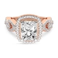 thumbnail image 3 of IGI Certified 5 Carat Radiant Shape Lab Grown Diamond Engagement Ring | 14K Rose Gold | Prestigia Criss Cross Halo Diamond Ring | FG-VS1-VS2 Quality Friendly Diamonds, 3 of 6