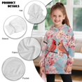thumbnail image 6 of Xoenoiee Cardinal Cherry Blossom Print Hoodies Dress for Kids Trendy Long Hoodies Sweatshirt for Toddler Girls Pullover Sweater with Pocket Long Sleeve Shirt Active Jumpers Tunic Tops, 9-10 Years, 6 of 7