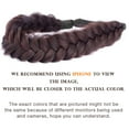 thumbnail image 2 of DIGUAN Messy Wide 2 Strands Synthetic Hair Braided Headband Classic Chunky Plaited Braids Elastic Stretch Hairpiece Women Girl Beauty Boho accessory, 62g/2.1 oz (Dark Burgundy), 2 of 5