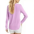 thumbnail image 4 of Coorders Women's Long Sleeve UPF 50+ UV Sun Protection Shirts, Beach Sun Quick Dry Swimming Protection T-Shirt/Hoodie for Outdoor Hiking, PurpleSize, XL, 4 of 8