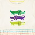 thumbnail image 4 of Inktastic Mardi Gras Holiday Alligators Girls Baby Dress, 4 of 5