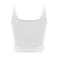 thumbnail image 4 of Cropped Tank Tops for Women, Yigetop Women's Square Neck Tank Tops Sleeveless Fashion Workout Cute Outfits Summer Cropped Camisole Fashion Clothes Seamless Tank Tops for Women White L, 4 of 8