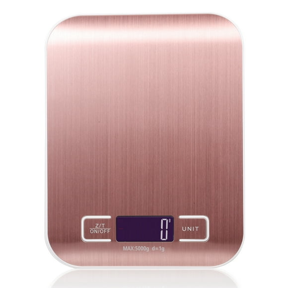 Amdohai Kitchen Scale Digital Food Scale 5KG Measuring for Cooking Baking g lb oz ml kg Milk ml Stainless Steel Battery Operated