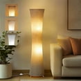 thumbnail image 6 of NATYSWAN 46" Modern Floor Lamps for Living Room, LED Column Standing Floor Lamp with 3 Color Temperature Adjustable & Gray Lampshade for Corner, Bedroom, Office & Kid's Room - Bulbs Included, 6 of 9