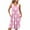 Pink, variant on HAiming Women's Printed Nightgowns with Pocket Sleeveless Sleepwear Pleated Front Nightshirt Round Neck Nightdress