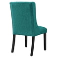 thumbnail image 4 of Baronet Button Tufted Fabric Dining Chair Teal, 4 of 7
