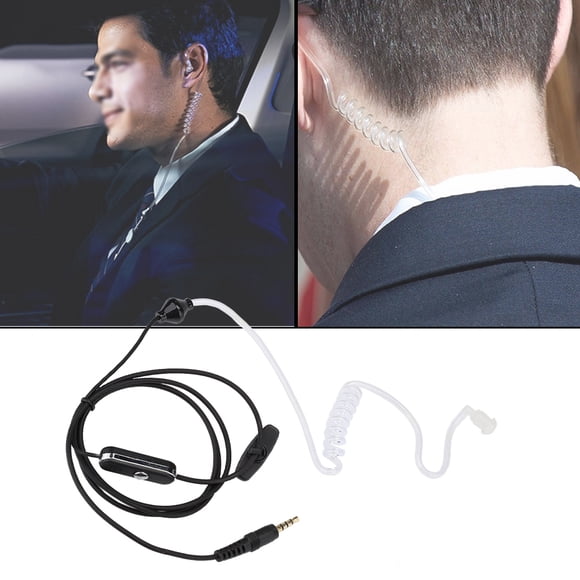 Écouteurs Talkie 3.5mm Casque Intra-Auriculaire Écouteurs Intra-Auriculaires 3.5mm Casque Intra-Auriculaire Écouteurs Écouteurs Talkie Noir