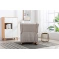 thumbnail image 5 of Lounge Accent Rocking Chair Upholstered Tall Back Rocker Chair Mid-Century Modern Rocking Armchair for Nursery, Living Room, Bedroom, with Solid PlyWood Frame and Rubber Wood Legs, Beige, 5 of 7