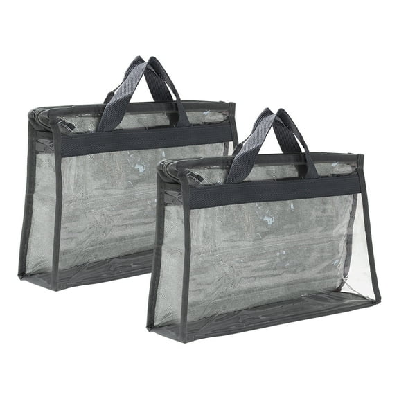 Uxcell Handbag Dust Bags, S Size Dustproof Transparent Purse Protector, Gray 2 Pack