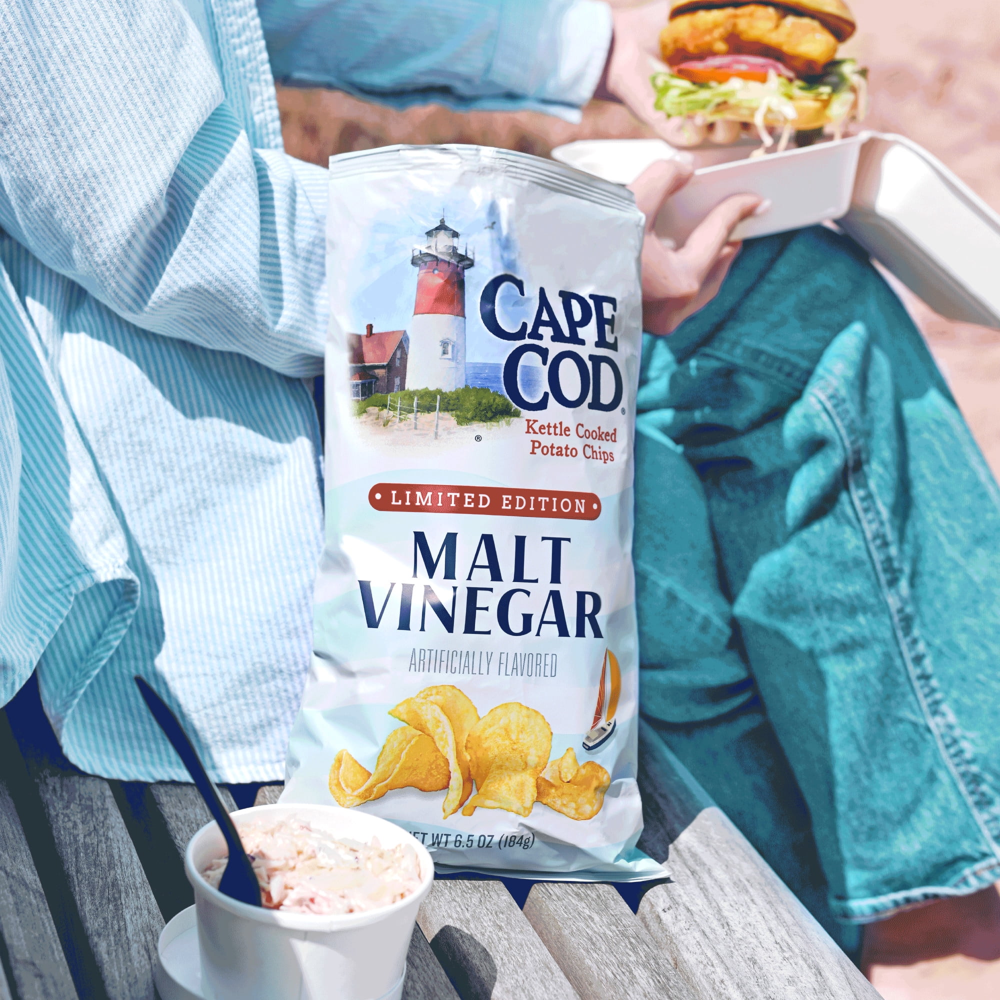 Cape Cod Malt Vinegar Flavored Potato Chips, 6.5 oz Bag