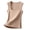 Khaki, variant on Womens Tops Suspended Warm Vest with Plush and Thickened Insulation Plush Wide Shoulder and Bottom Layer Shirt