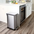thumbnail image 3 of Qualiazero Kitchen Trash Can, 13.2 Gallon Stainless Steel Slim Step Garbage Bin with Soft Close Lid, Silver, 3 of 13