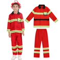 thumbnail image 1 of Children's Fireman Chief Role Play Outfit with Accessories for Play, 1 of 3