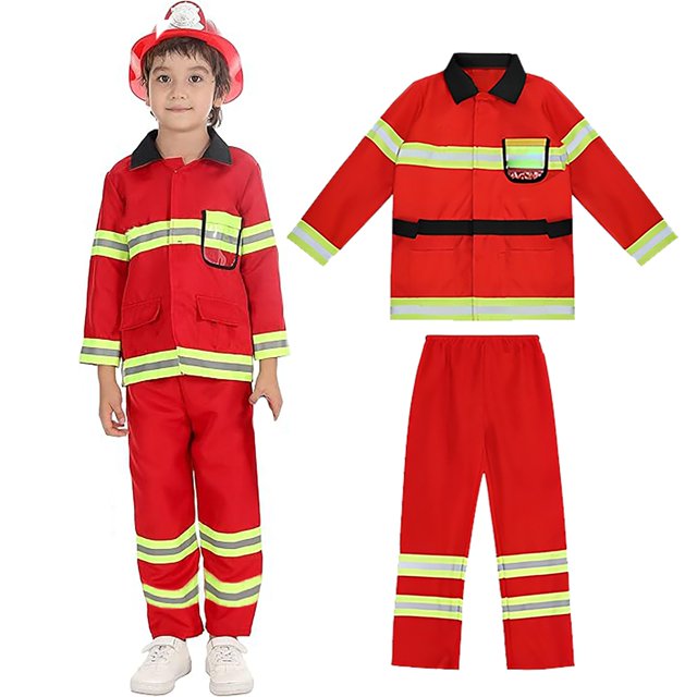 Children's Fireman Chief Role Play Outfit with Accessories for Play