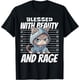thumbnail image 1 of Blessed with Beauty and Rage Cat Lovely and Cute Camiseta 100% algodón estampado camisetas unisex para hombre y mujer, 1 of 2