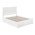 thumbnail image 4 of Madison Queen Platform Bed with Matching Footboard & Storage Drawers in White, 4 of 7