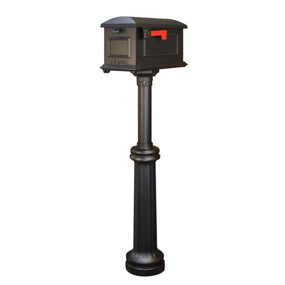 Special Lite SCT-1010-SPK-590-BLK Traditional Curbside with Bradford Surface Mount Mailbox Post, Black