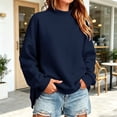 thumbnail image 2 of GZWYHT Mock Neck Sweatshirt Women Fashion Clothing Camping Sweatshirts Long Sleeve Turtleneck Tops Plain Mock Neck Sweatshirt Cowl Neck Tops Blank Mock Neck Sweatshirt Blue XL, 2 of 6