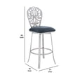 thumbnail image 6 of Home Square Leatherette Barstool with Ornate Cut Out in Gray - Set of 3, 6 of 6