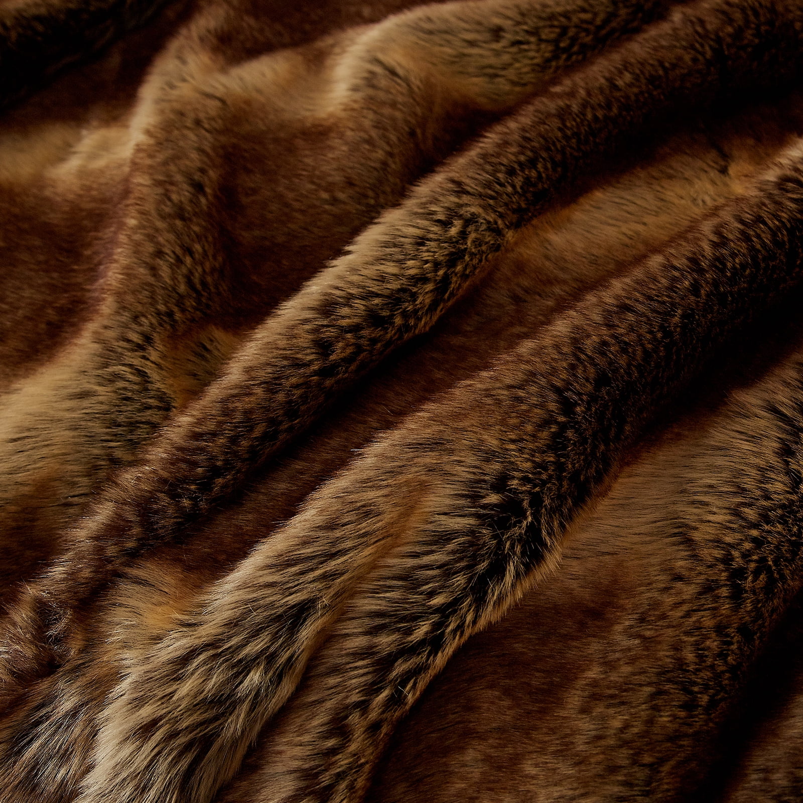 Cozylore Luxury Faux Fur Throw Blanket for Bed Super Thick Warm Long Fluff Fuzzy Blankets for Bedroom Living Room, 90" x 108", Brown