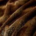 thumbnail image 5 of Cozylore Luxury Faux Fur Throw Blanket for Bed Super Thick Warm Long Fluff Fuzzy Blankets for Bedroom Living Room, 90" x 90", Brown, 5 of 7