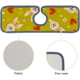 thumbnail image 5 of 3 Pcs SKYSONIC Faucet Absorbent Mat Cute Baby Bunnies Flowers and Hearts Washable Counter Drying Pads Behind Faucet for Kitchen Bathroom, 5 of 7