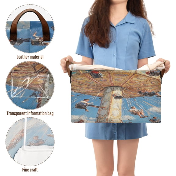 BZSMCE Collapsible Fabric Cube Storage Bins Rotating Flying Chair Design Pattern Storage Box