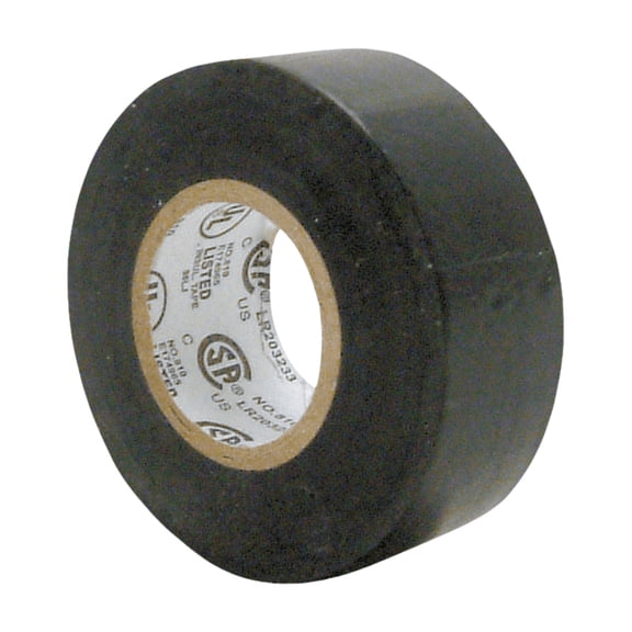 JVCC Electrical Tape [Small Core] (E-Tape-SC): 3/4 in. x 30 ft. (Black)