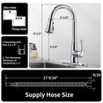 thumbnail image 4 of Cobbe Touchless Single-Handle Pull-Down Sprayer Kitchen Faucet with 3 Spout Patterns  Chrome, 4 of 10