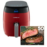 GoWISE USA 5-Quart 8-in-1 Touchscreen Air Fryer (Red), GW22826   50 Recipes For your Air Fryer Book