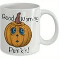 thumbnail image 2 of Good Morning Pum'kin Halloween Ceramic Mug - Multipurpose, Insulated, Reusable, Machine Wash Safe Coffee Mug for Gag Gifts & Fall Décor - 11oz, 2 of 6
