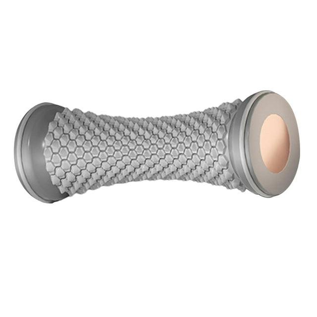 Rodillo de masaje de pies, rodillo de ejercicio, masaje de tejido profundo para mujeres, fascitis Gris