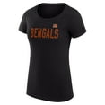 thumbnail image 2 of Women's G-III 4Her by Carl Banks Black Cincinnati Bengals Dot Print Lightweight Fitted T-Shirt, 2 of 3