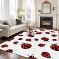 thumbnail image 3 of Cartoon Ladybug Area Rug 6x9 FT, Non Slip Living Room Throw Carpet, Funny Animals Dot Modern Simple Washable Soft Large Floor Carpet Non-Shedding Rug for Bedroom Dining Room Play Room, 3 of 9