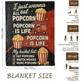 thumbnail image 3 of Popcorn Blanket, Flannel Blankets Gifts for Boys Girls Adults, Warm Cozy Soft Fuzzy Throw for Couch, Bed, Room Decor 60x80 in, 3 of 10