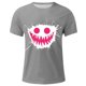 thumbnail image 4 of Blusas y camisas de manga corta con cuello redondo para hombre, blusas casuales de verano a la moda con cuello redondo y estampado para hombre., 4 of 4