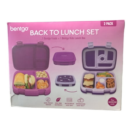 One Bentgo Fresh and One Bentgo Kids Lunch Box (Unicorn Print)