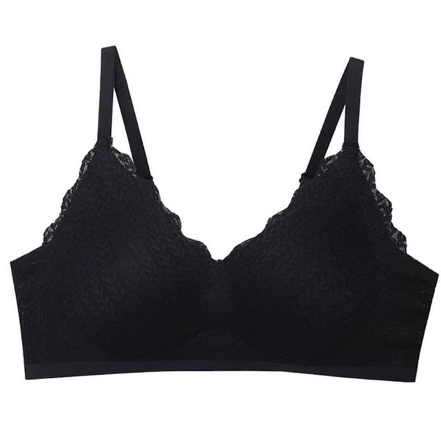 Brasieres de Mujer Ropa Interior sin Costuras para Mujer, con Tirantes de Encaje de Trigo, sin Aros, Espalda Pequeña, Cómoda y Translúcida. Grande