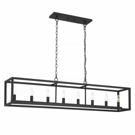 

ACROMA 8 - Light Kitchen Island Linear Chandelier-UL Certified - N/A Aged Zinc