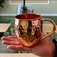 thumbnail image 2 of 8 Pack Pure Copper Moscow Mule Mugs, Each Hammered Mug Holds 18 Ounces, 2 of 6