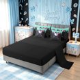 thumbnail image 5 of meiyoeat Graffiti Baseball Twin Bedding for Boys, Ice Cream Drip Bat Bedding Comforter Set, Black Blue, Black Reversible, 7 Pieces, 5 of 6