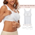 thumbnail image 2 of FITVALEN Tank Tops for Women Basic Camisole with Built in Bra Casual Wide Strap Sleeveless Layer Top, 2 of 7