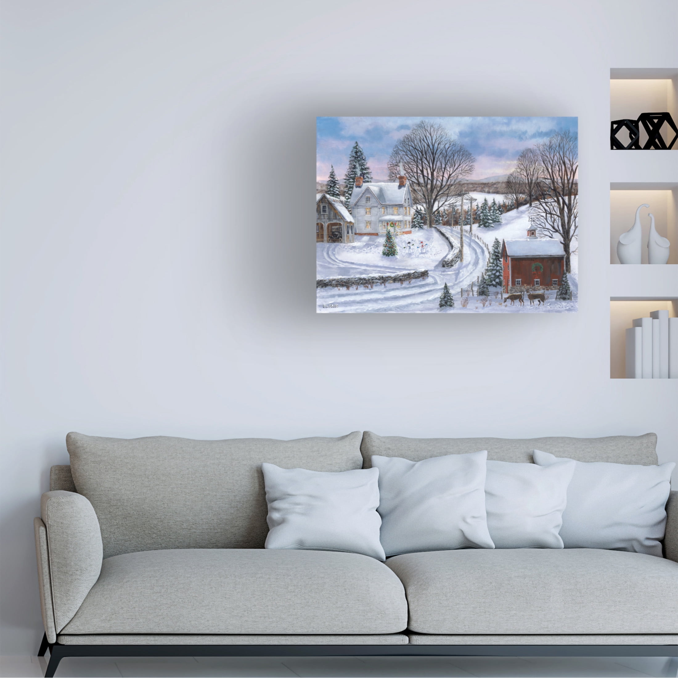 Canvas Wall Art - Bob Fair 'Holiday Guests' Wall Art for Living Room, Bedroom, or Office Décor by Trademark Fine Art - 47 x 35 Inches