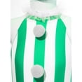 thumbnail image 4 of YEAHDOR Big & Little Girls Candy Cane Costume Open Back Long Jumpsuit Halter Dance Unitard Snowman Costume Green 12, 4 of 6