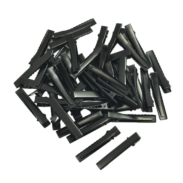 50 pinzas para el cabello, pinzas de metal tipo cocodrilo con agujeros para peinados, 46x7mm