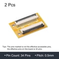 thumbnail image 3 of Uxcell FFC FPC Extension Board PCB Extend Connector 34 Pin 0.5mm Pitch Single Side 2 Pack, 3 of 6
