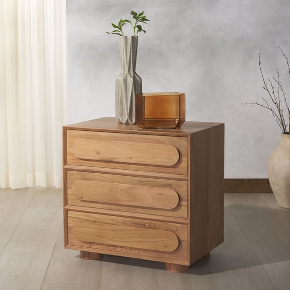 Safvaieh Couture Lesliette Mid-Century Wood Nightstand, Natural