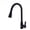 Black, variant on Pull-Out Kitchen Brass Hot and Cold Water Mixer Tap, Single Hole Single Handle Sink 360°Rotation Faucet with One-Key Water Stop,Black Kitchen Sink Faucets
