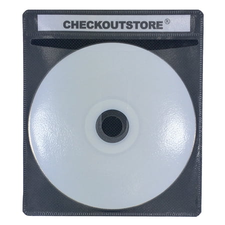 (100) CheckOutStore Premium CD Double-sided Storage Plastic Sleeve (Black) price history on PriceWatchPro