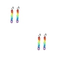thumbnail image 3 of Minnieouse 1 par de pendientes de estilo informal para mujer, pendientes de gota, joyas de arcoíris, Clip para oreja Clip de oreja 2piezas Minnieouse CBP298906, 3 of 6